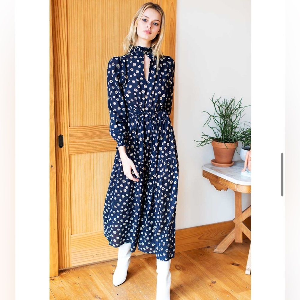 Emerson Fry Lucybella Organic Cotton Dress Daisy Maritime Print size XS
